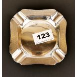 A hallmarked silver ashtray Birmingham c.1947. 10.5 x 10.5 cm.