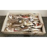 A quantity of silver plated cutlery etc.