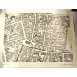 A collection of map reprints of the survey of the City of London 1676 with annotations together with