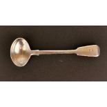 A hallmarked silver condiment spoon by George Turner (Exeter c.1833). L. 11cm.