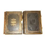 Two 19th Century brass bound leather family Bibles.