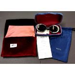 A pair of original Gucci sunglasses with case, bag and purchase receipt from Liberty of London.