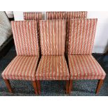 A set of six good quality upholstered dining chairs.