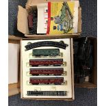 A boxed Playcraft Railways 00 gauge train set with accessories (appears to be unused), together with