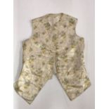 A 19th Century printed floral chine satin gentleman's waistcoat. Approx. 38inch chest, L. 27inch.