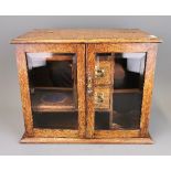 An early 20th Century oak smokers cabinet, H. 30cm.