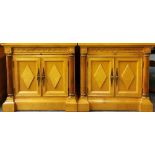 A pair of impressive Stanley Furniture contemporary cabinets, W. 71cm, H. 67cm.