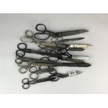 A group of mixed vintage scissors, largest 31cm.