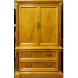 An impressive Stanley Furniture two door and two drawer cabinet, W. 107cm, H. 163cm.