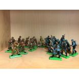 A group of hand painted Britain's Details metal soldier figures, H. 6cm.