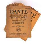 A set of individual volumes of Dante illustrated by Gustave Dore, 27 x 34cm.