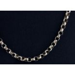 A 9ct rose gold (stamped 9ct) chain necklace, L. 50cm.