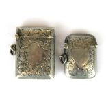 Two hallmarked silver vesta cases.