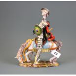 A hand made Italian pottery model of Don Quixote, H. 23cm.