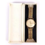 A gent's vintage 9ct gold Smiths wristwatch, understood to be working order.