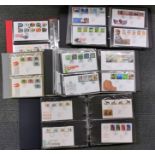 Five albums of first day cover stamps.