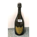 A vintage bottle of 1996 Moet & Chandon Dom Perignon champagne.