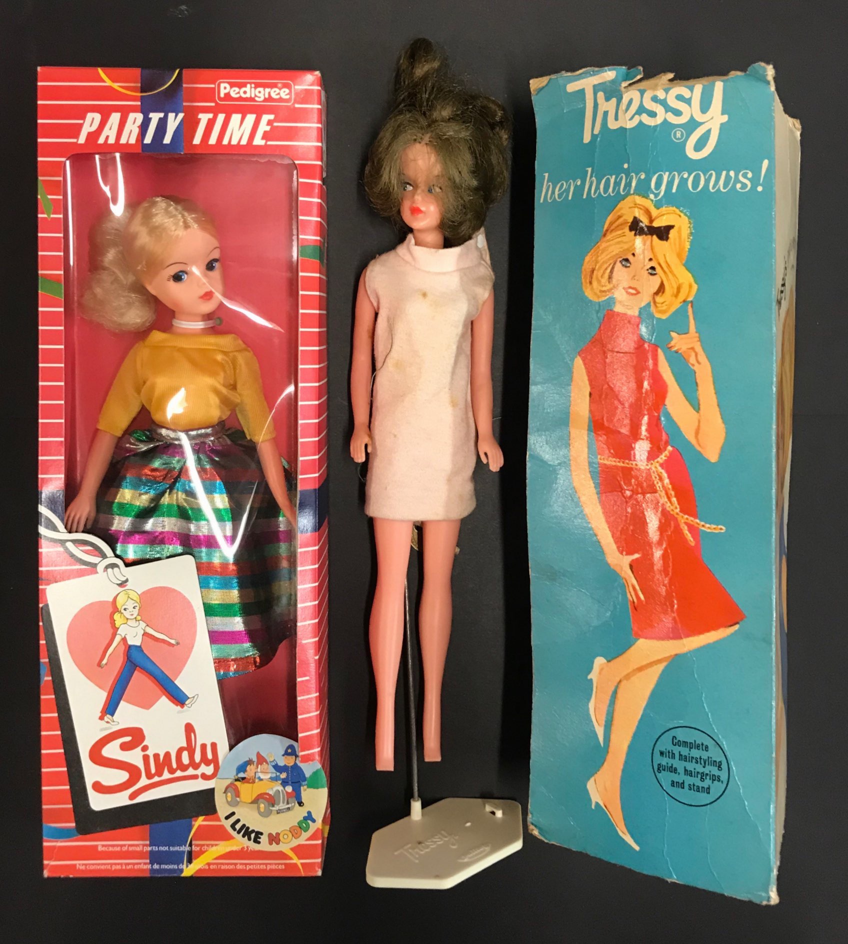 A boxed Sindy doll and a boxed Tressy doll.