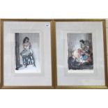 Sir Willian Russell Flint, two limited edition lithographs, 708/850 with watermarks, together with a