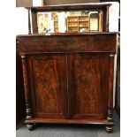 A 19th Century mahogany chiffonier, W. 84cm, H. 122cm.