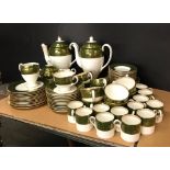 A twelve setting Wedgwood Florentine pattern tea and coffee set.