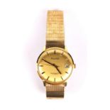A gent's vintage Accurist gold plated wristwatch, understood to be working order.