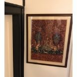 A large framed tapestry, frame size 65 x 79cm.