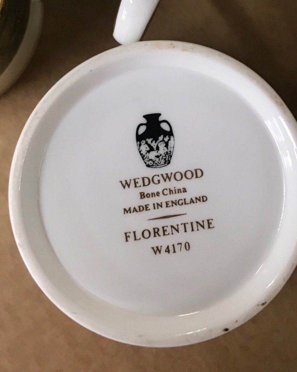 A twelve setting Wedgwood Florentine pattern tea and coffee set. - Image 2 of 3