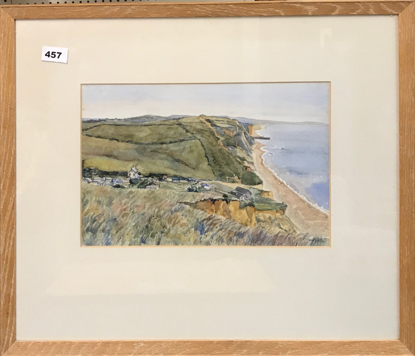 Two framed watercolours of beach scenes, largest 61 x 52cm. - Image 2 of 2