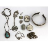 A quantity of hallmarked silver jewellery.