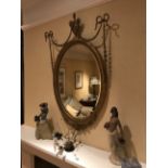 A Regency gilt wood mirror, H. 95cm.