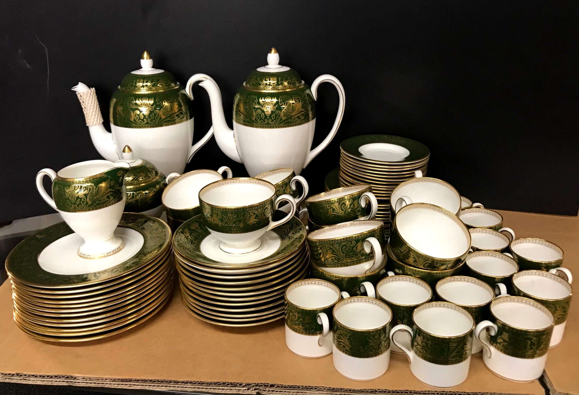 A twelve setting Wedgwood Florentine pattern tea and coffee set. - Image 3 of 3