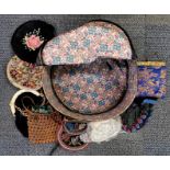 A group of mixed beaded and other early bags and purses.