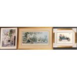 A pencil signed gilt framed lithograph by E R Sturgeon 1920-1999, together with a limited edition