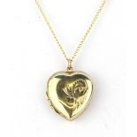 Two 9ct back and front locket pendants on 9ct yellow gold chains.