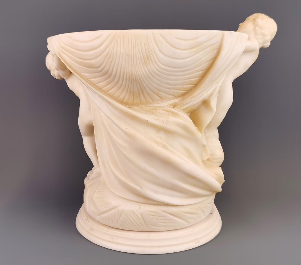 A large resin cherub bowl centrepiece, H. 33cm. - Image 2 of 2