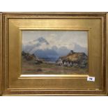 Percy Dixon (British 1862 - 1924) gilt framed watercolour Balholm, Norway, frame size 57 x 45cm.