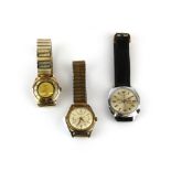 Three interesting gent's vintage wristwatches, Ramona, Omnta and Agon.