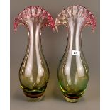 A pair of lovely Murano glass vases, H. 44cm.