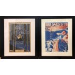 Four framed sheet music covers, frame size 38 x 47cm.