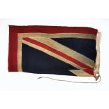 A First World War period handmade Union Jack flag, 108 x 200cm.