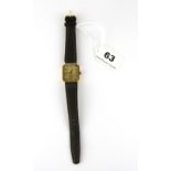 A gent's vintage rose gold plated 15 jewel Titus wrist watch in w/o.