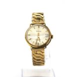 A vintage gentleman's Accurist 9ct gold wristwatch with expandable strap together with two further
