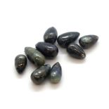 A quantity of polished sapphire beads.
