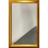 A gilt framed bevelled edged mirror, 72 x 102cm.