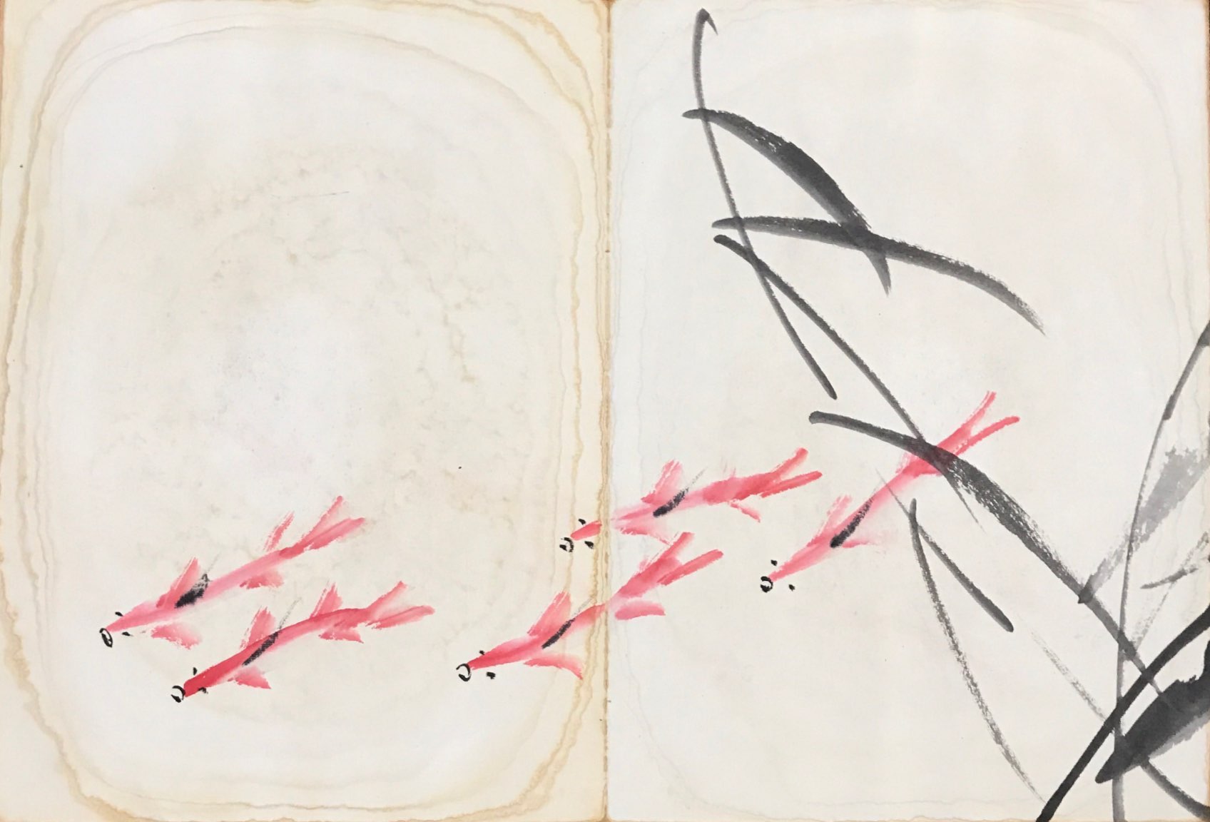 A Chinese silk covered folding book of paintings of water birds, 25 x 35 x 2cm. - Image 3 of 6