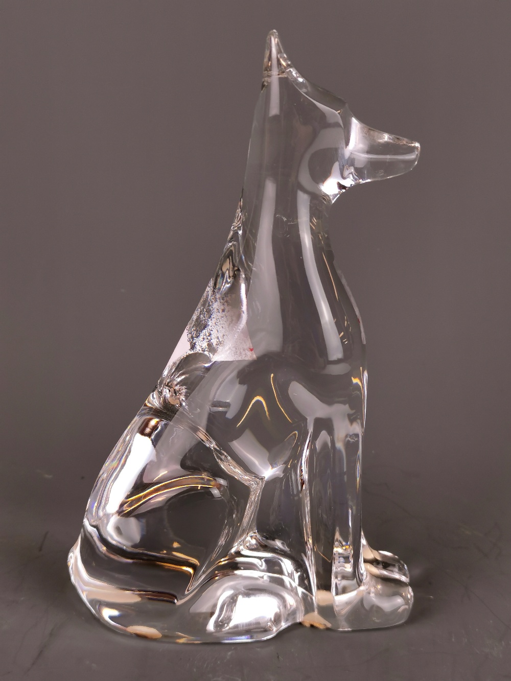 A Baccarat crystal dog figure, H. 16cm. - Image 2 of 2