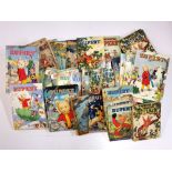 A quantity of vintage Rupert annuals.