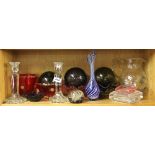 A quantity of Murano, Caithness and other glassware.