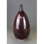 A lovely 20th Century Chinese Zhun glazed terracotta vase, H. 44cm.
